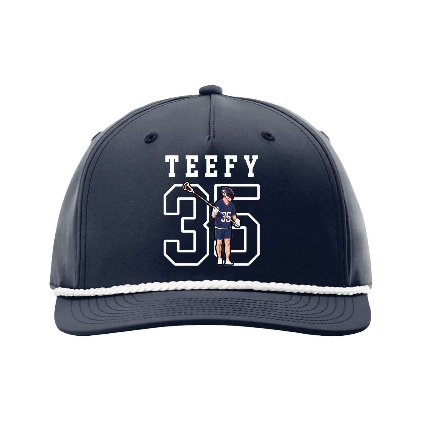 Five-Panel Classic Rope Cap — Shirsey in Navy