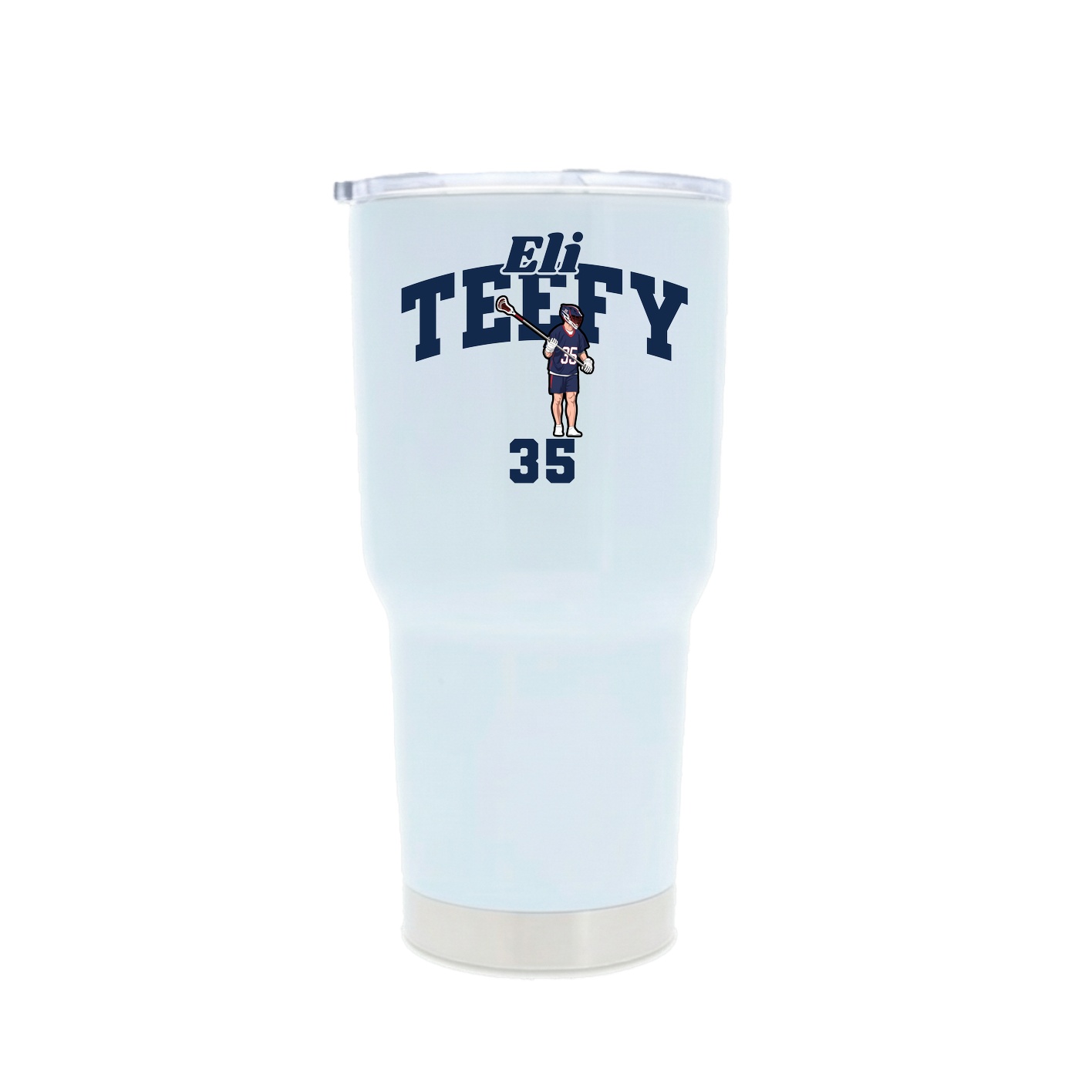 30oz Stainless Steel Tumbler — Signature Arch in White