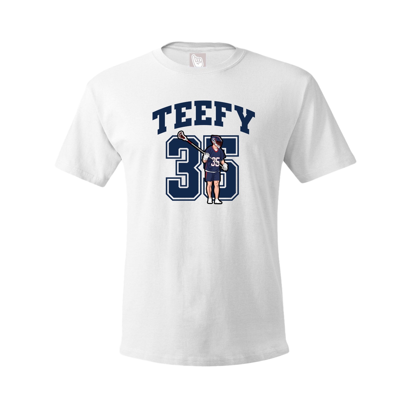 Youth Tee — Number in White