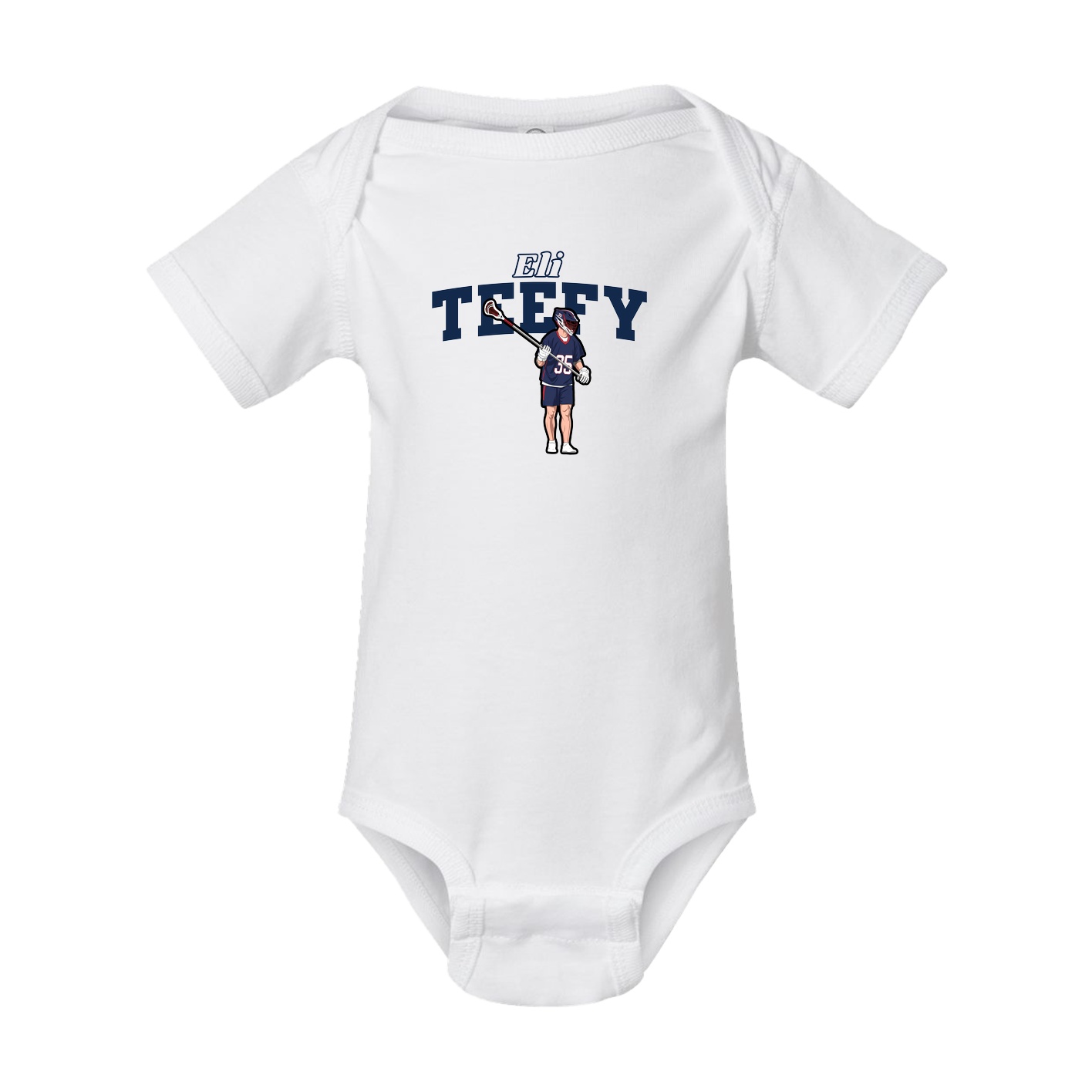 Baby Onesie — Name Arch in White