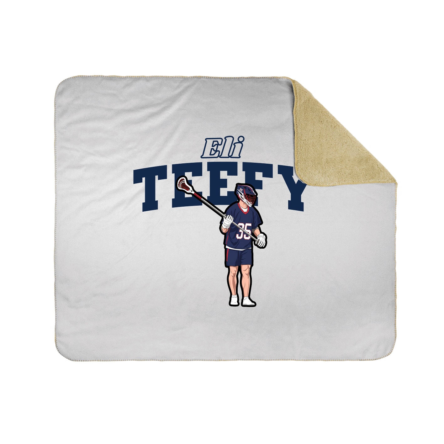 Throw Blanket — Name Arch in White