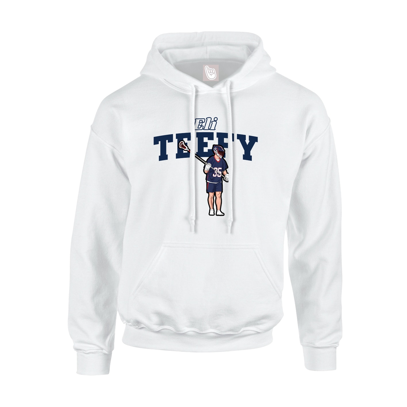 Hoodie — Name Arch in White