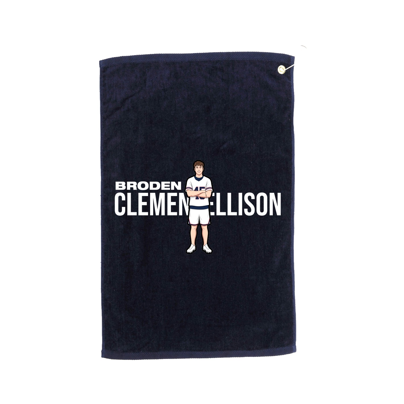 Golf Towel — Player Name in Navy