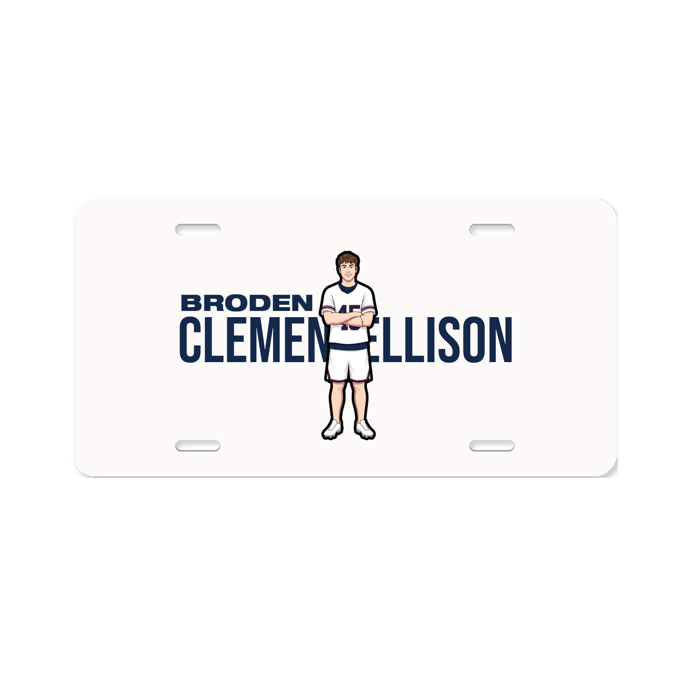 License Plate — Player Name in Classic
