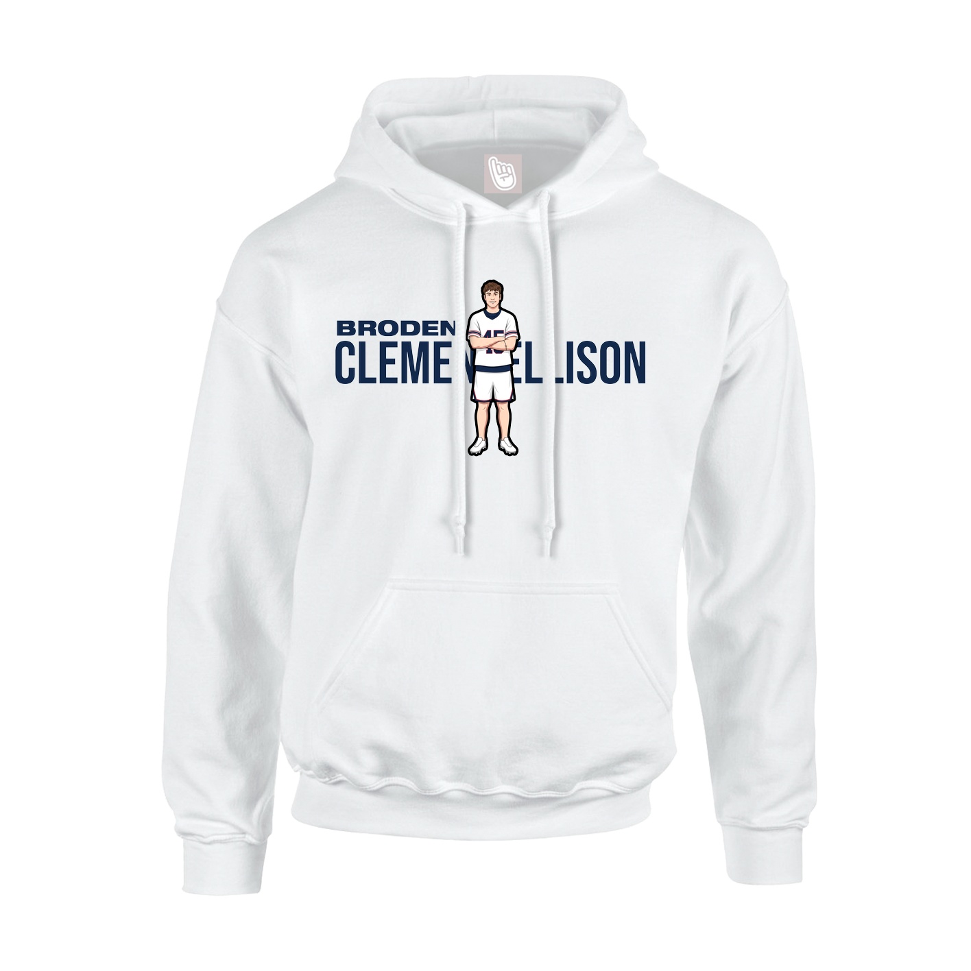 Youth Hoodie — Player Name in White