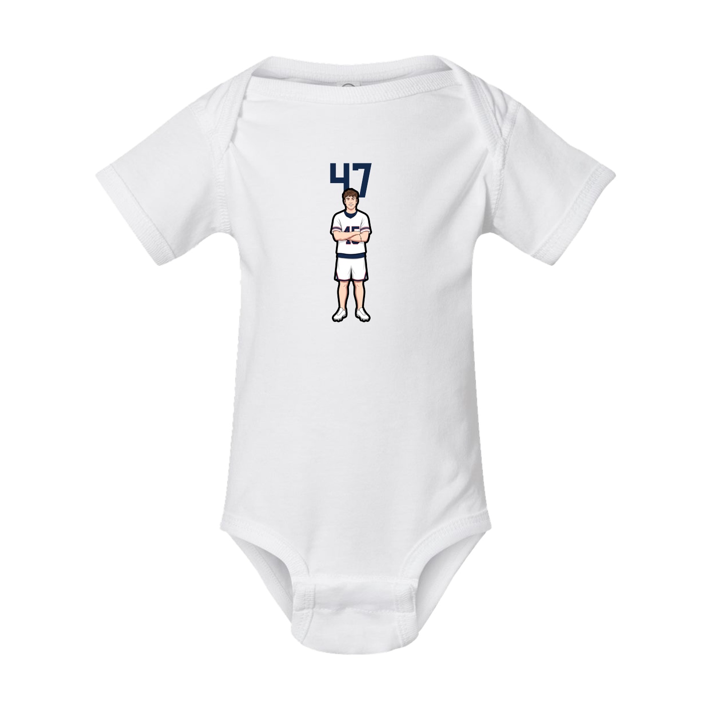 Baby Onesie — Number Top in White