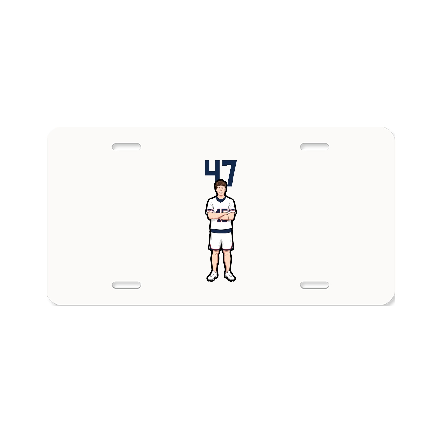 License Plate — Number Top in Classic