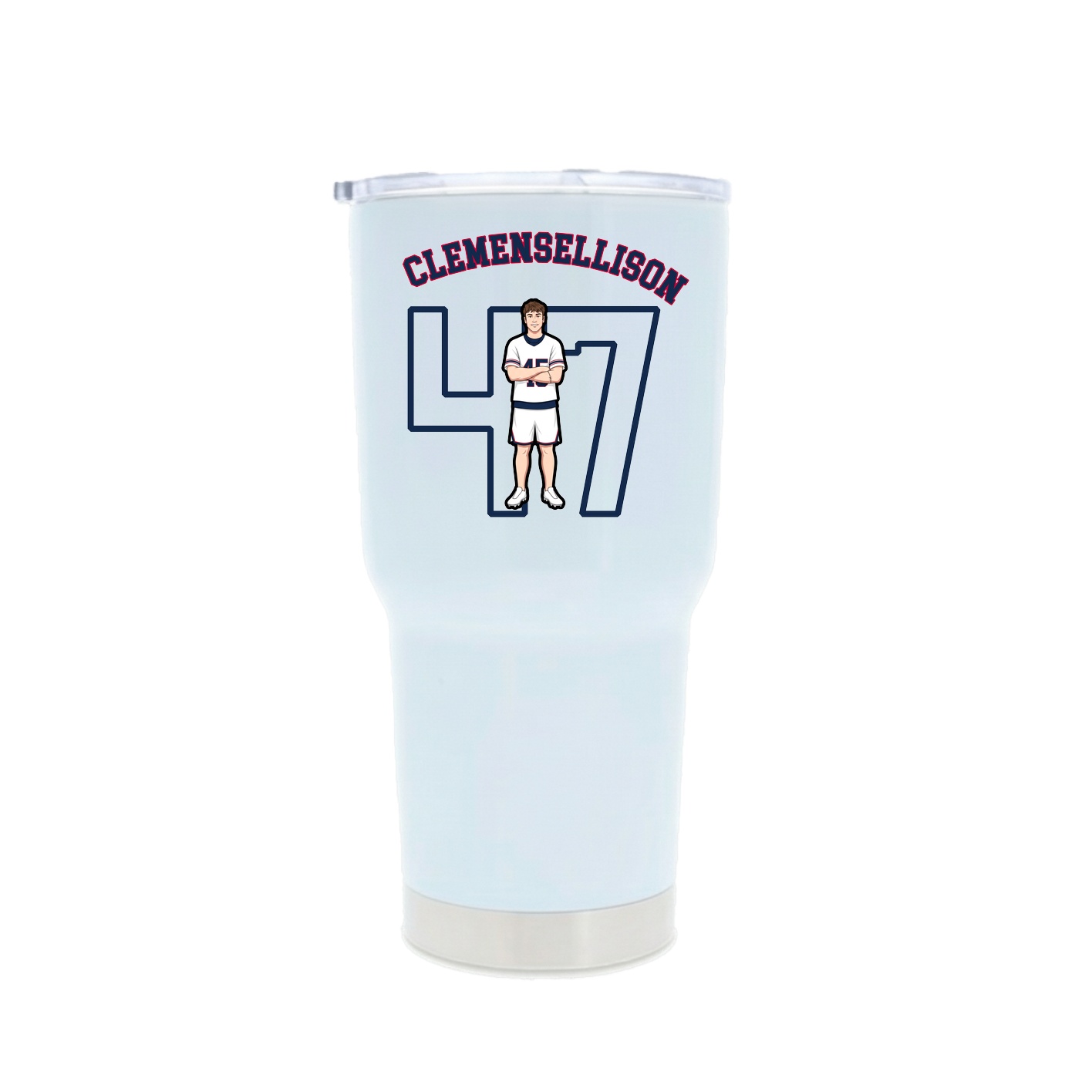 30oz Stainless Steel Tumbler — Shirsey Arch in White