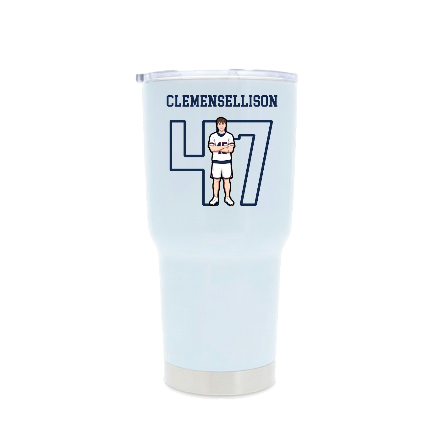 30oz Stainless Steel Tumbler — Shirsey in White
