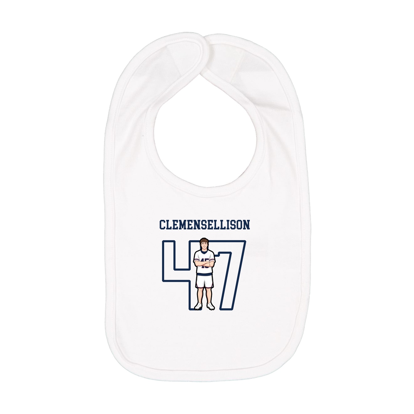 Infant Bib — Shirsey in White