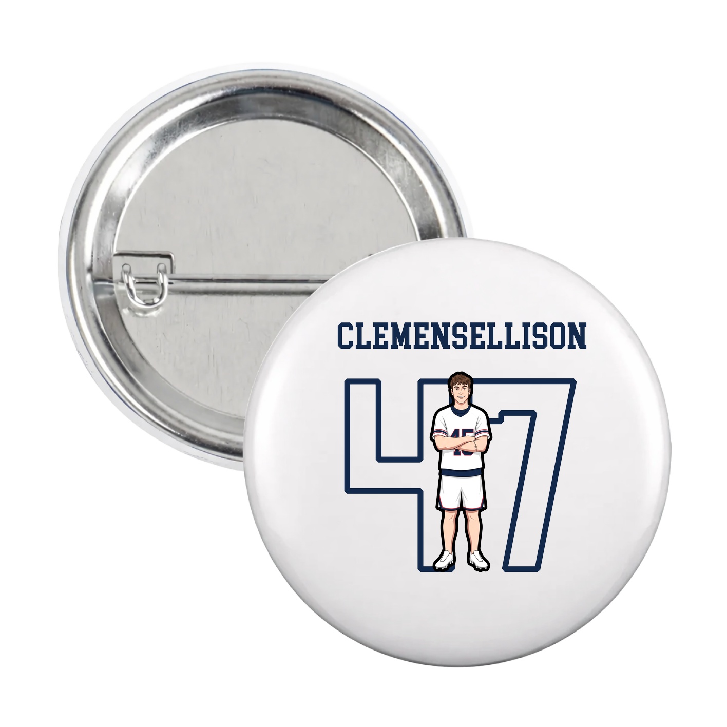 Game Day Button — Shirsey in White