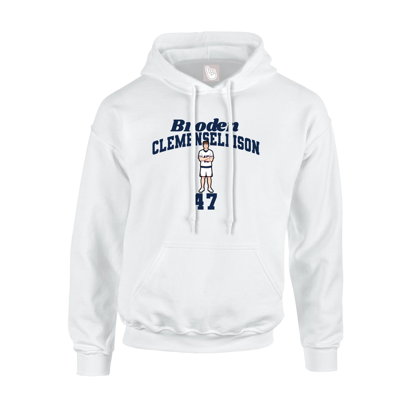 Hoodie — Signature Arch in White