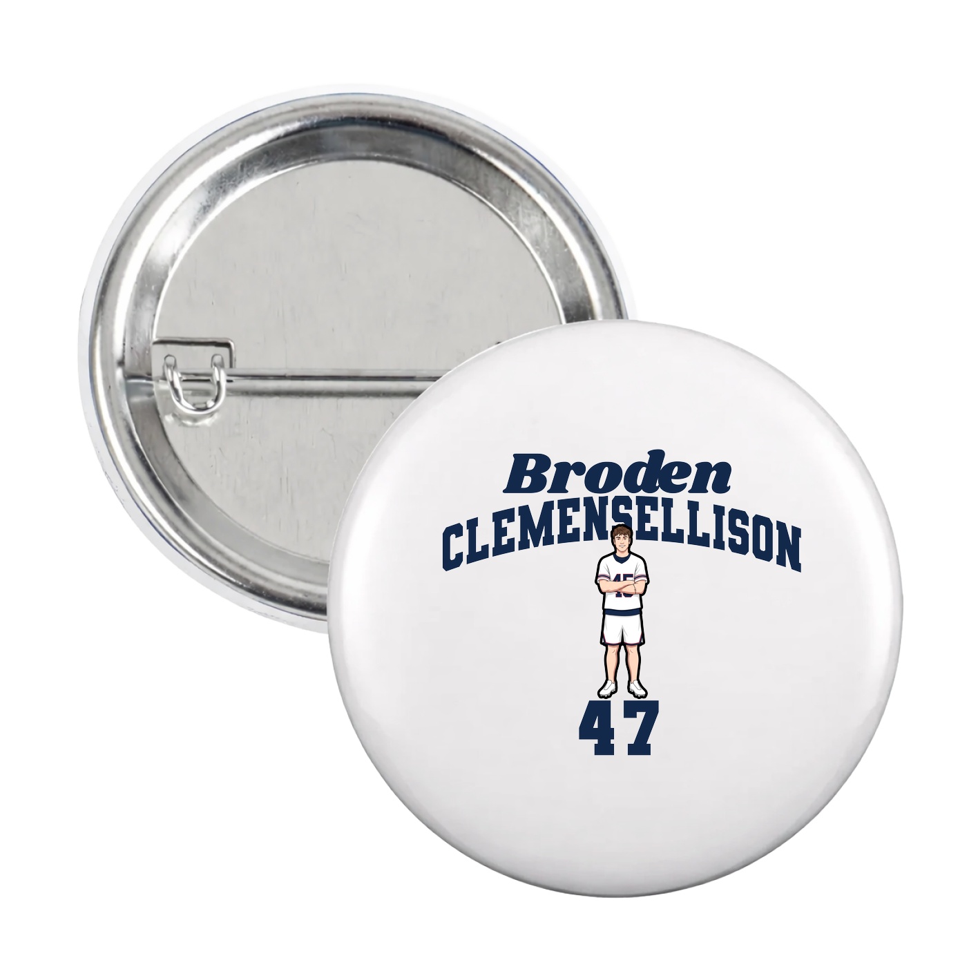Game Day Button — Signature Arch in White