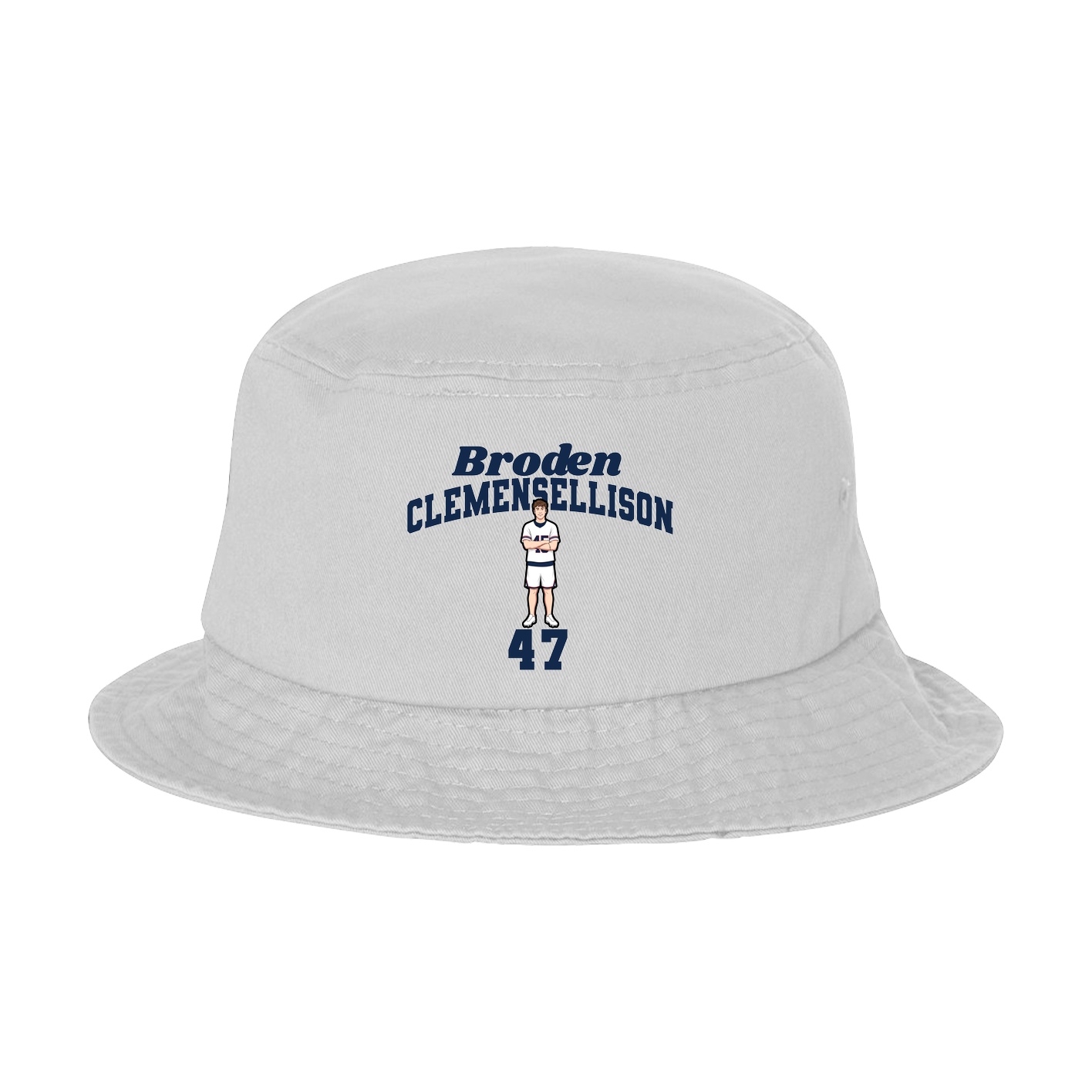 Bucket Cap — Signature Arch in White