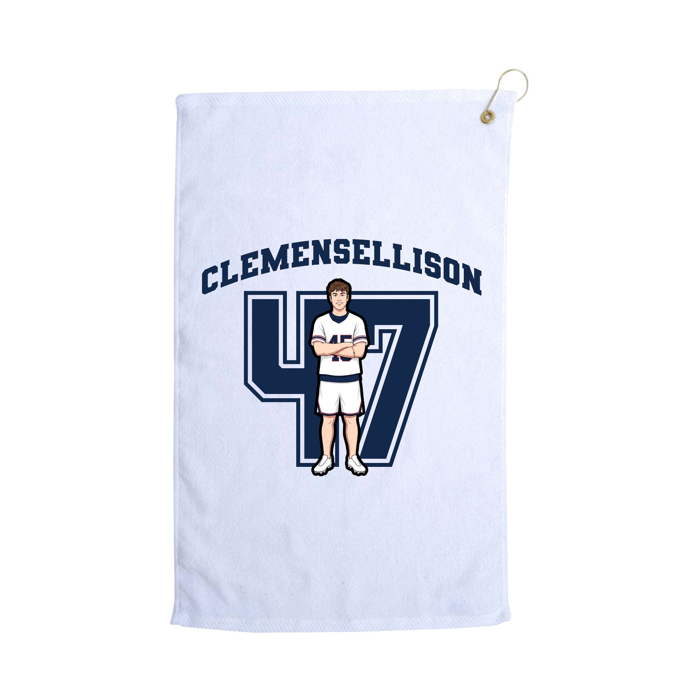 Golf Towel — Number in White