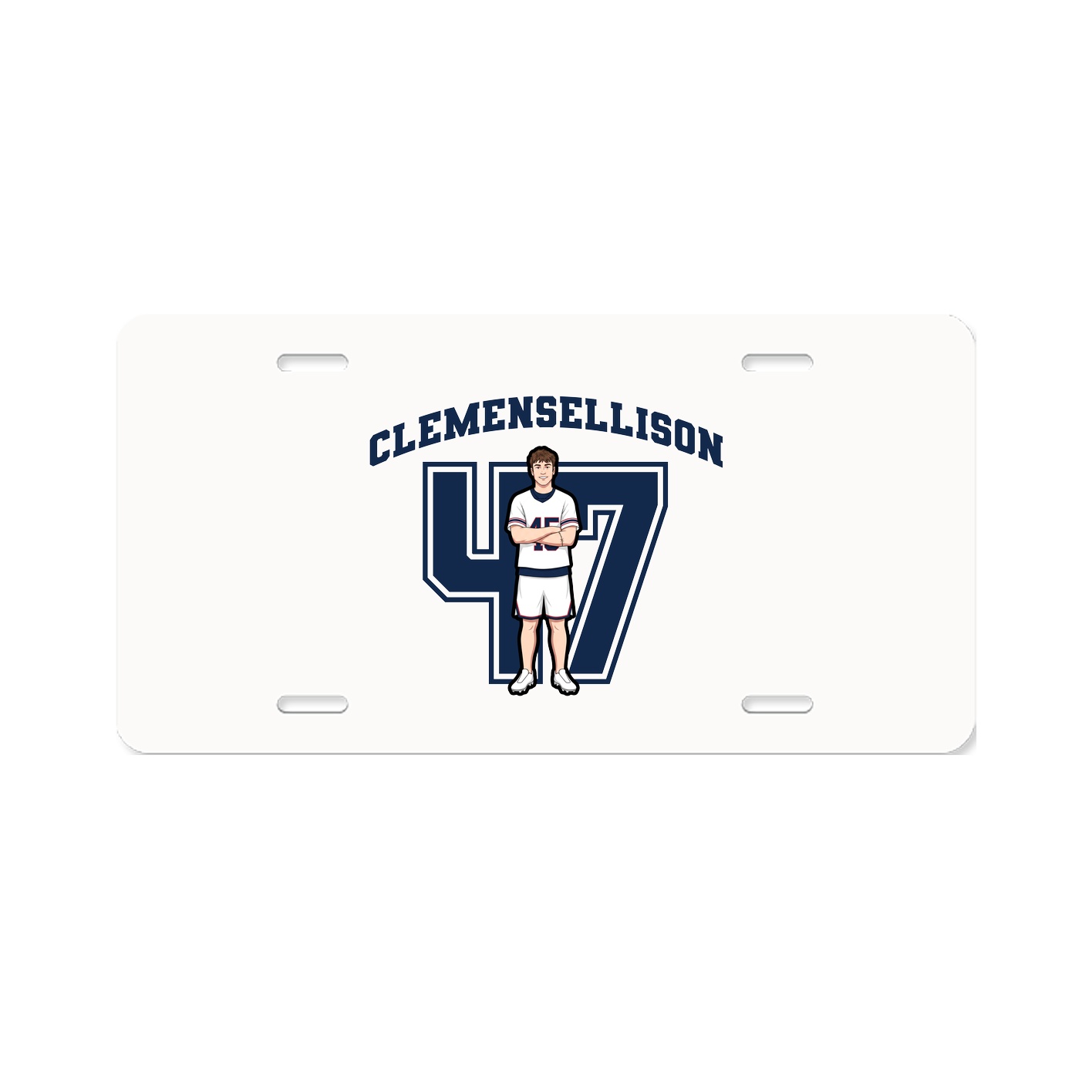License Plate — Number in Classic