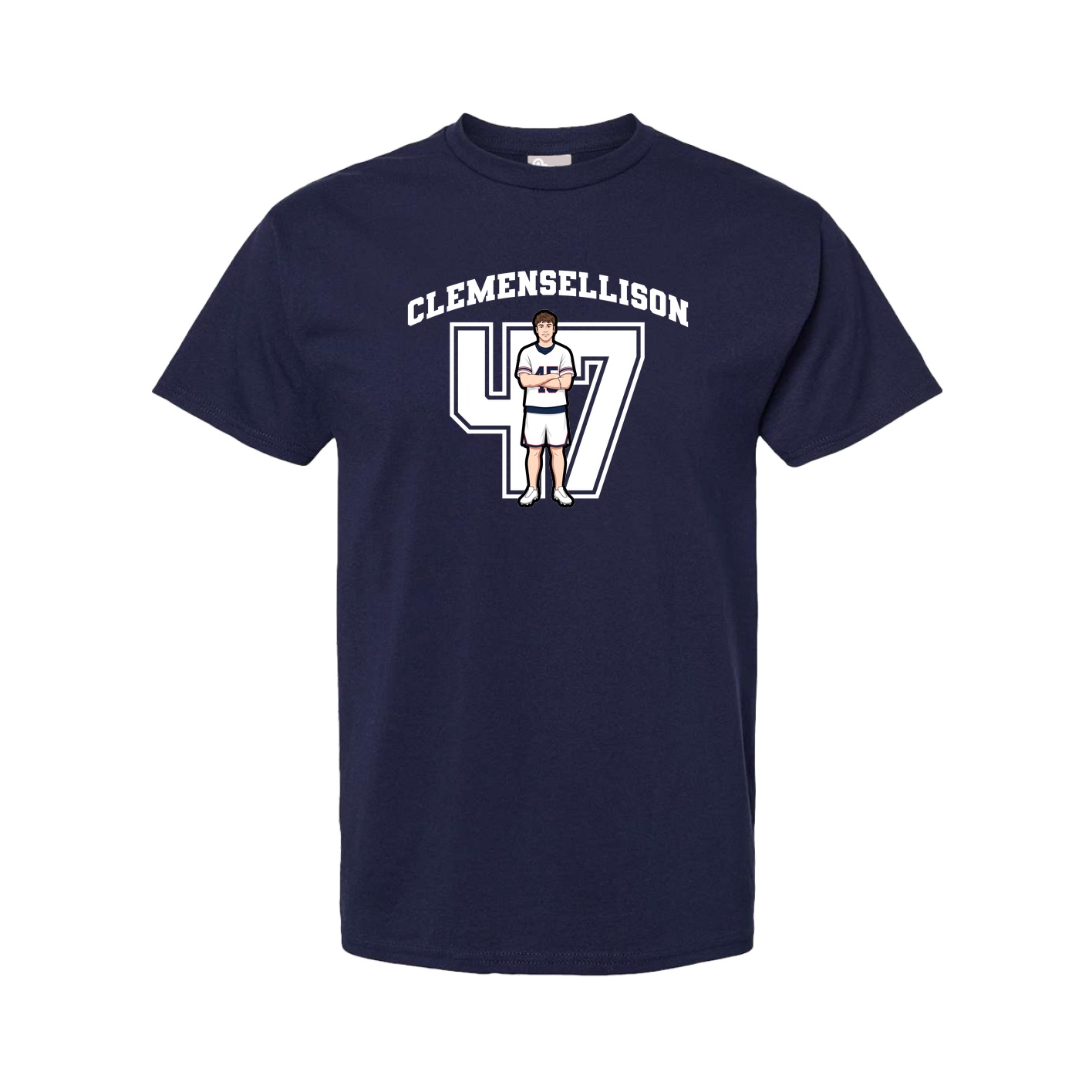 Youth Tee — Number in Navy