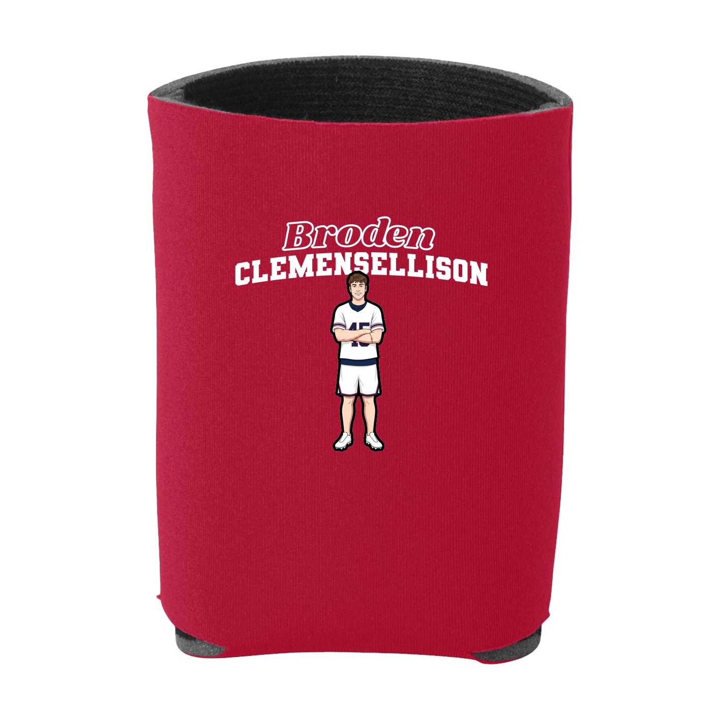 Can Holder — Name Arch in Red
