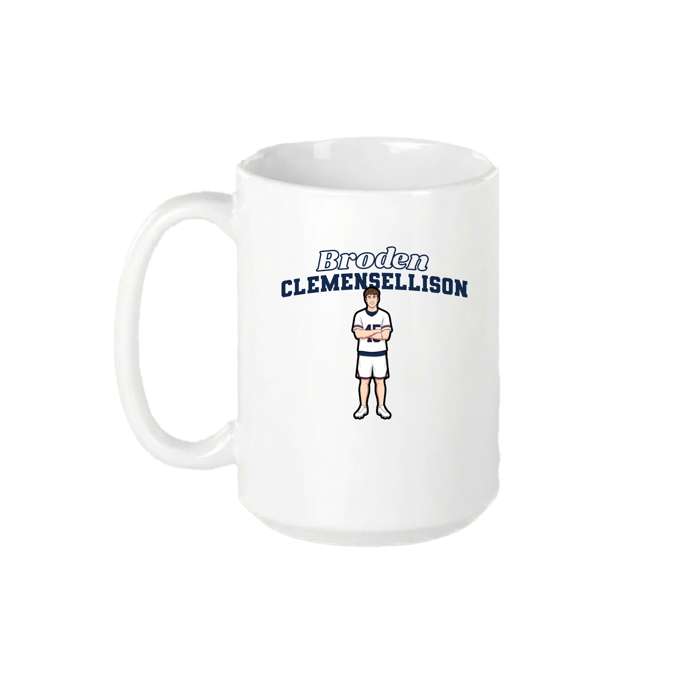 15oz Coffee Mug — Name Arch in White