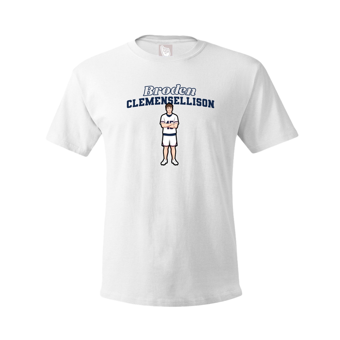 Youth Tee — Name Arch in White