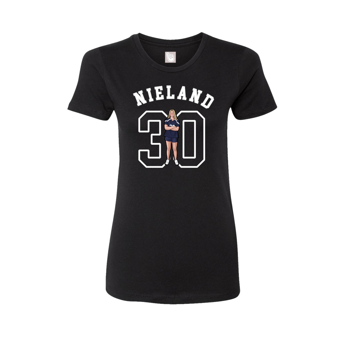 Fitted Women's Tee — Shirsey Arch in Black