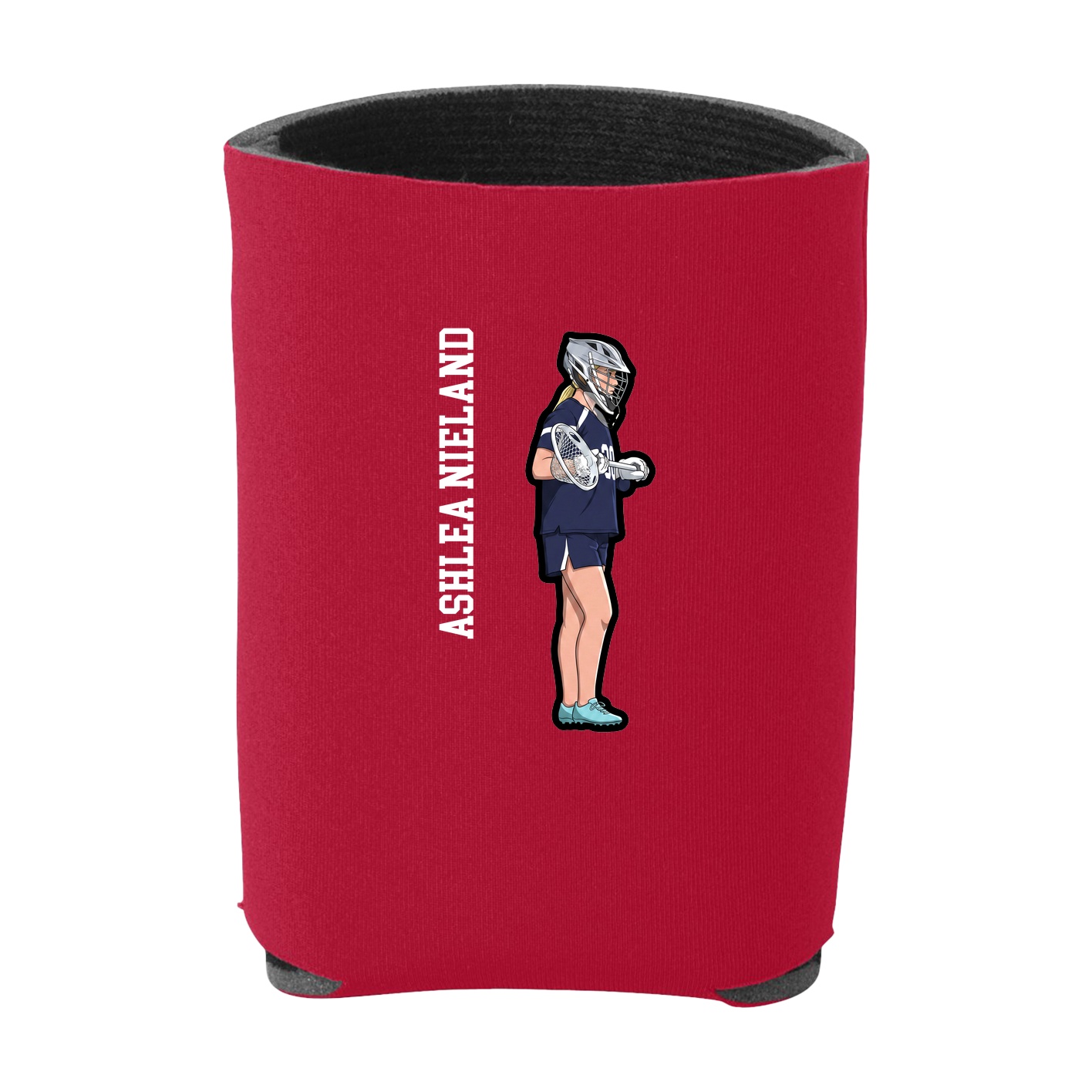 Can Holder — Name Vertical in Red