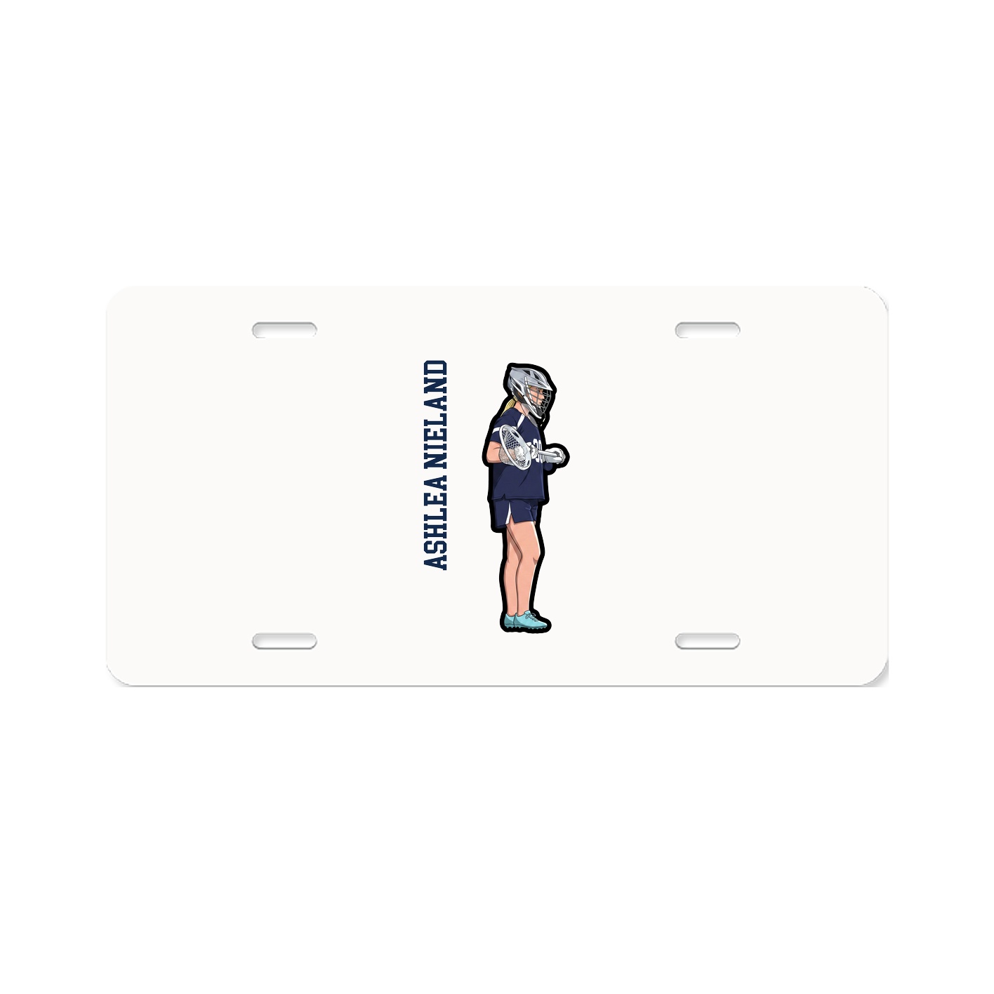 License Plate — Name Vertical in Classic