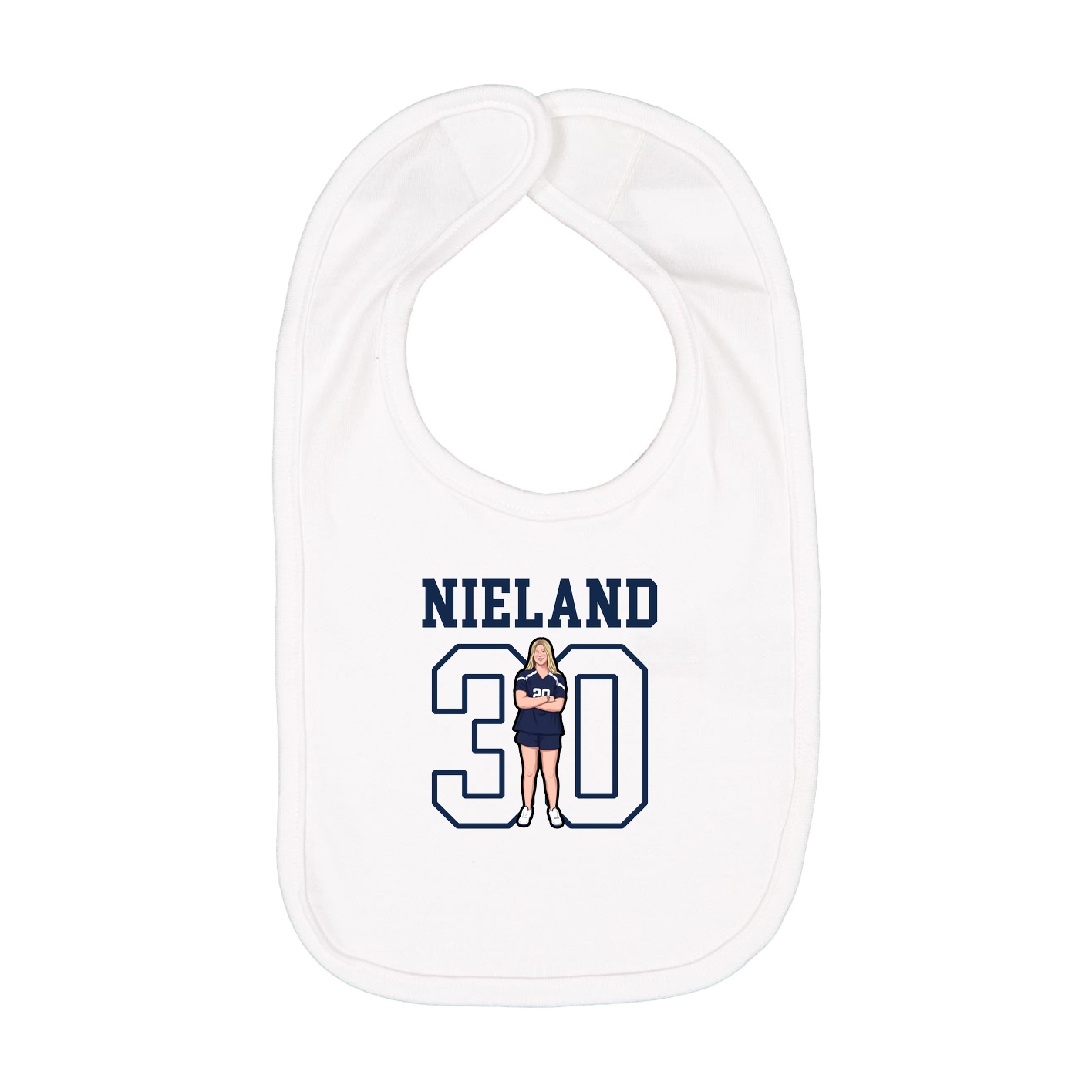 Infant Bib — Shirsey in White