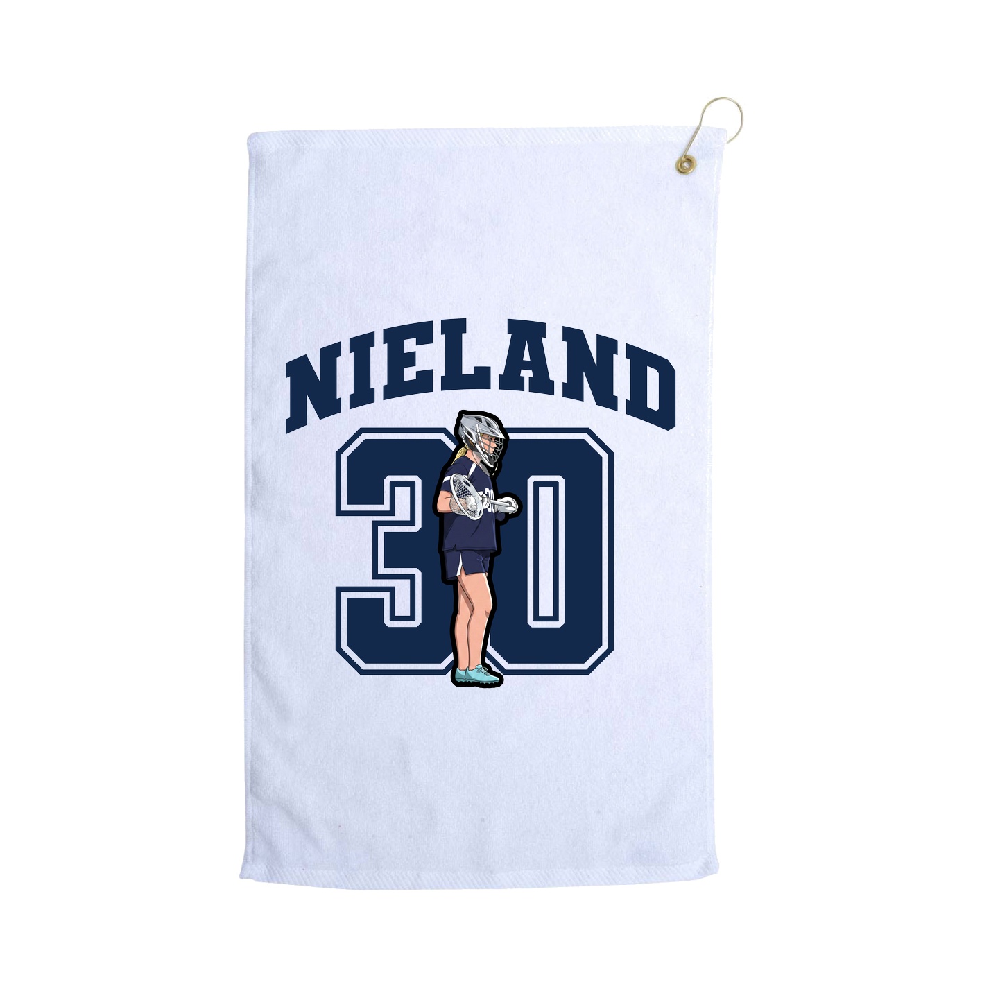 Golf Towel — Number in White