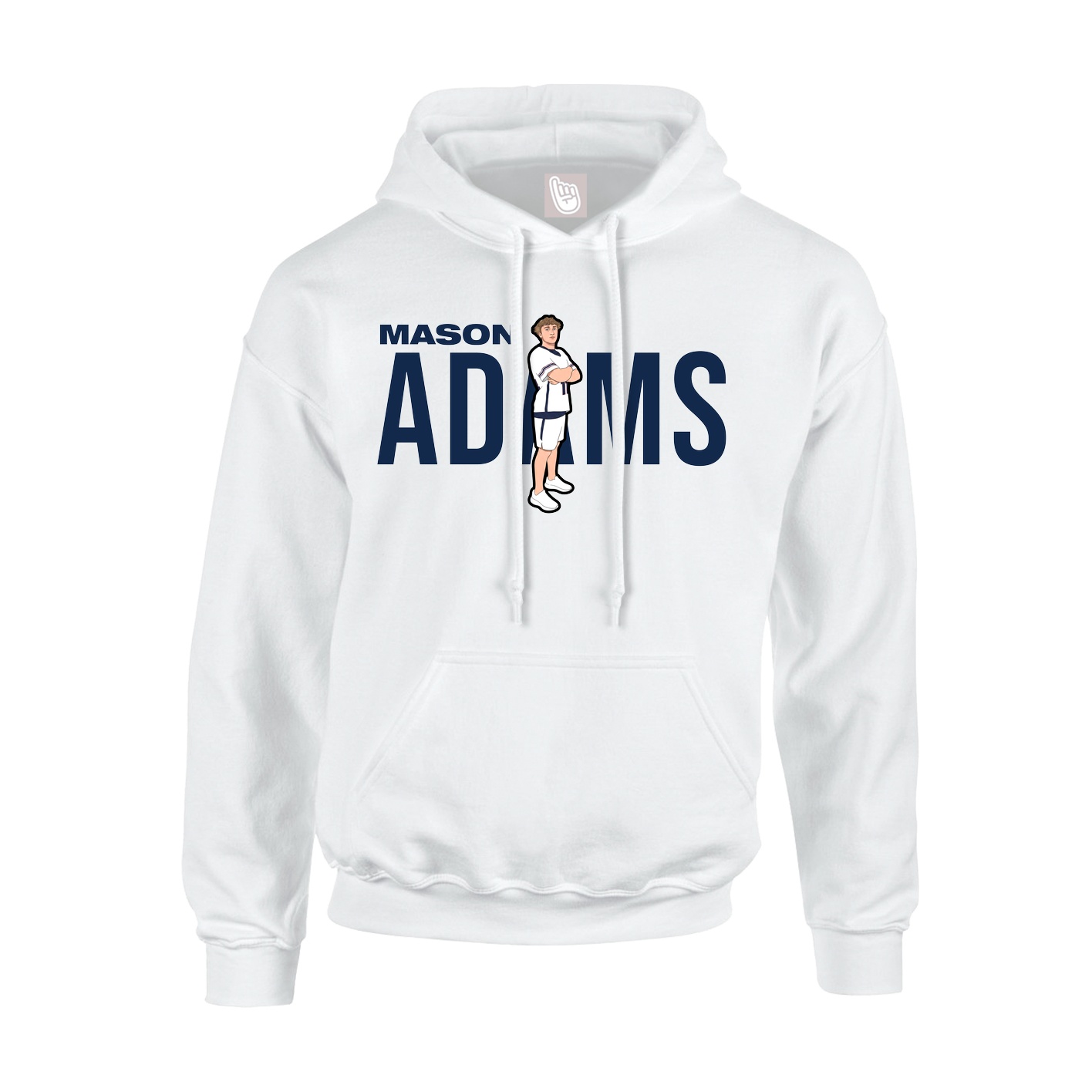 Youth Hoodie — Player Name in White