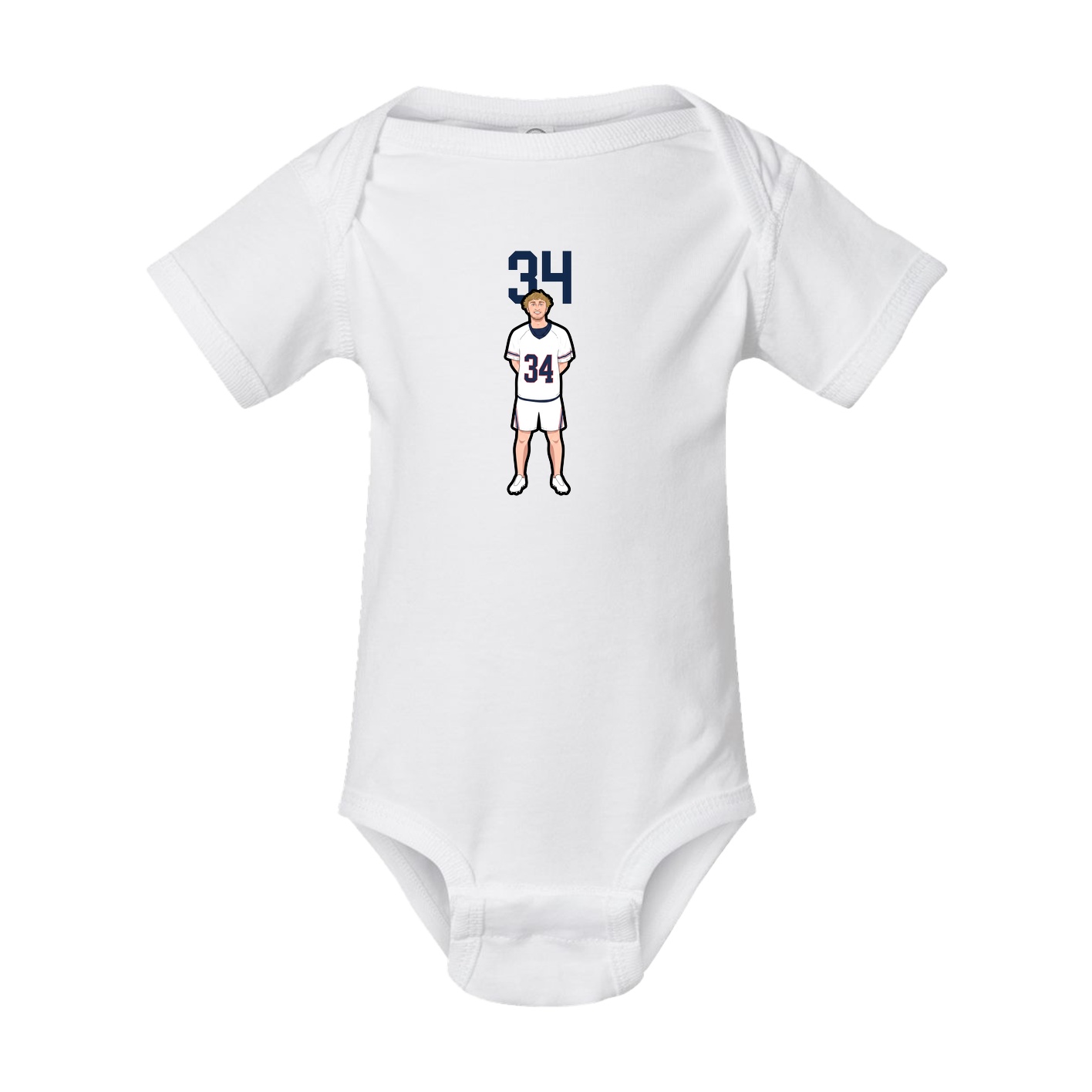 Baby Onesie — Number Top in White