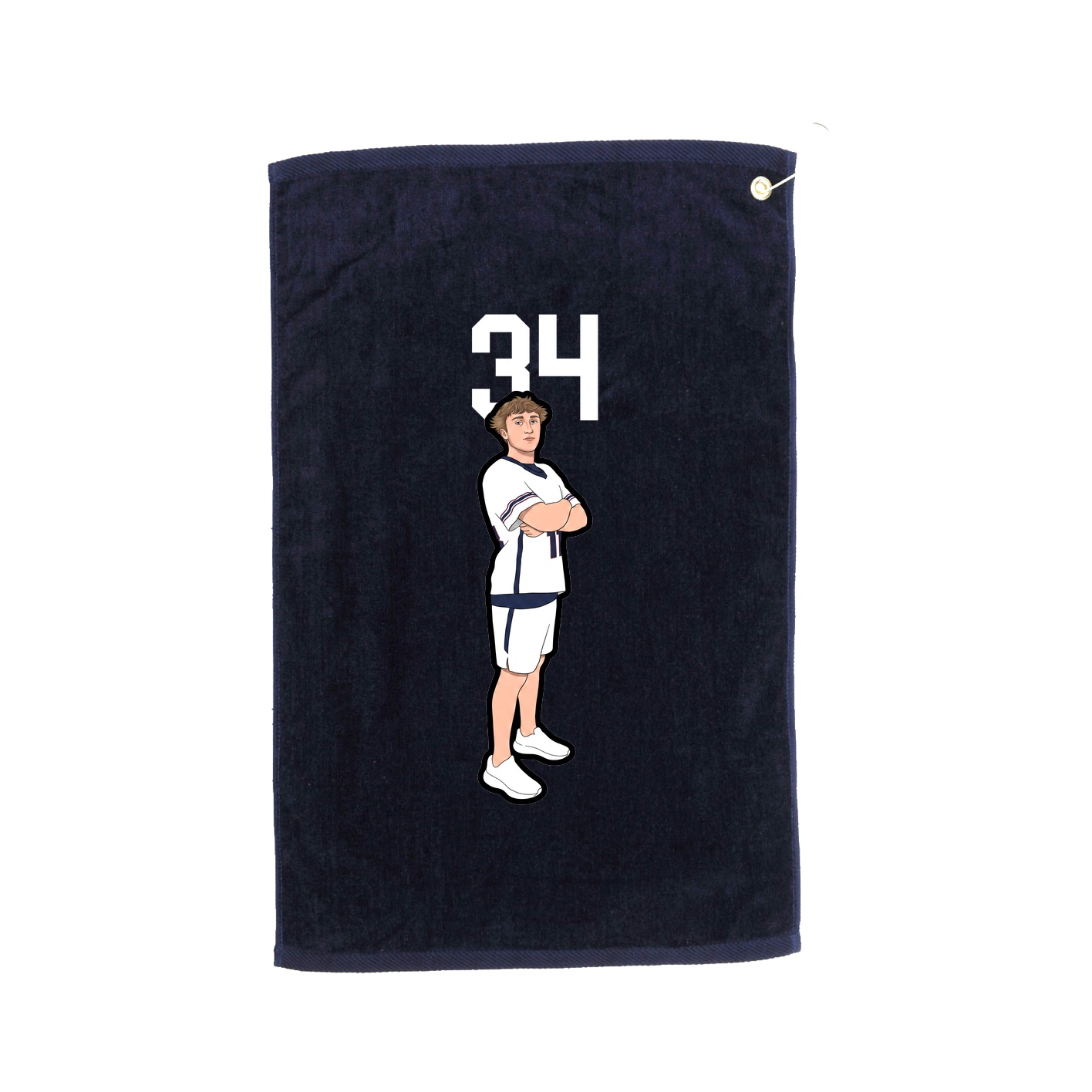 Golf Towel — Number Top in Navy