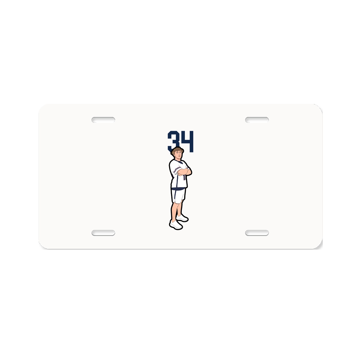License Plate — Number Top in Classic