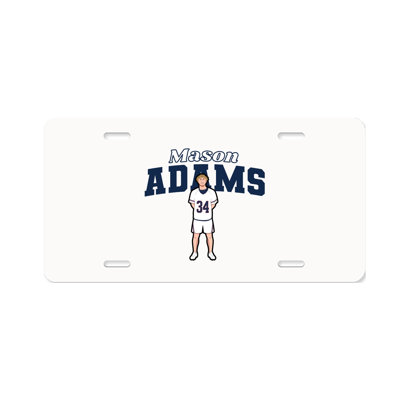 License Plate — Name Arch in Classic