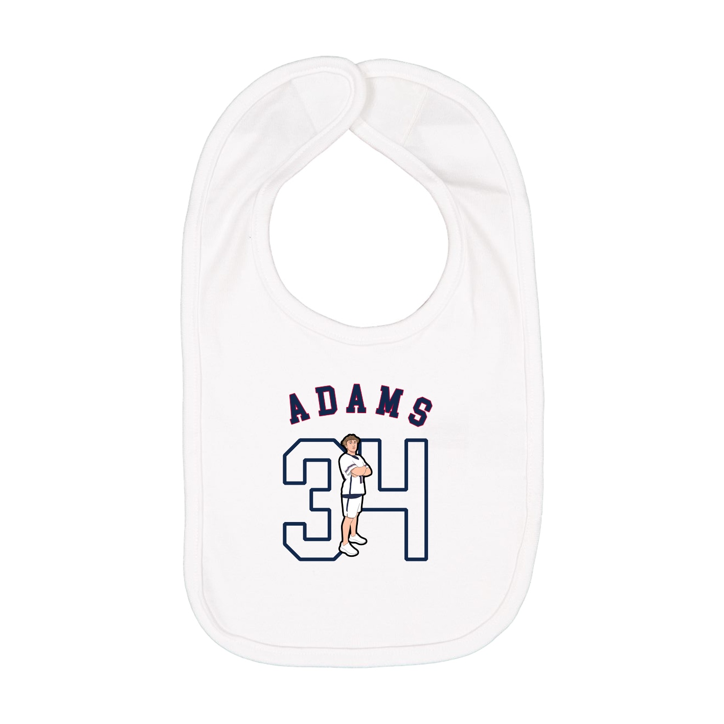 Infant Bib — Shirsey Arch in White