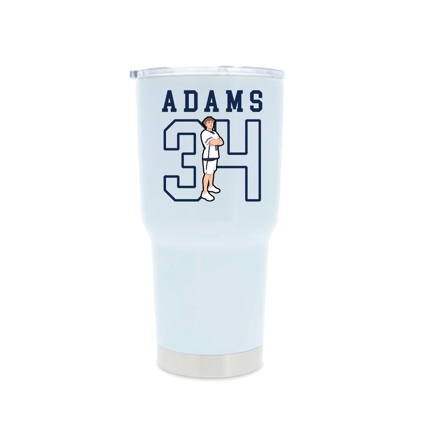 30oz Stainless Steel Tumbler — Shirsey in White