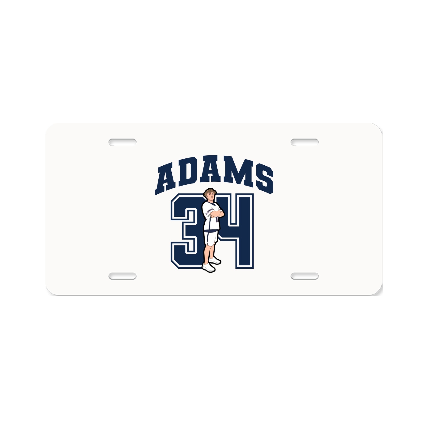 License Plate — Number in Classic