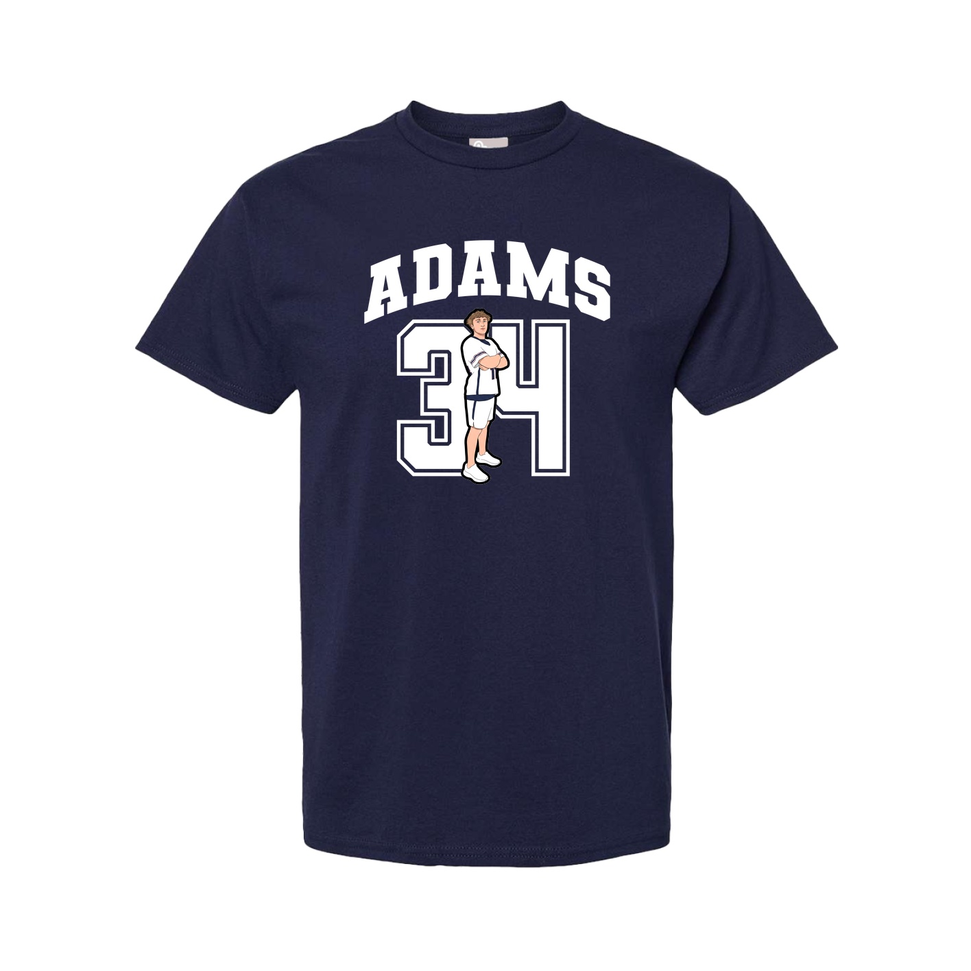 Youth Tee — Number in Navy