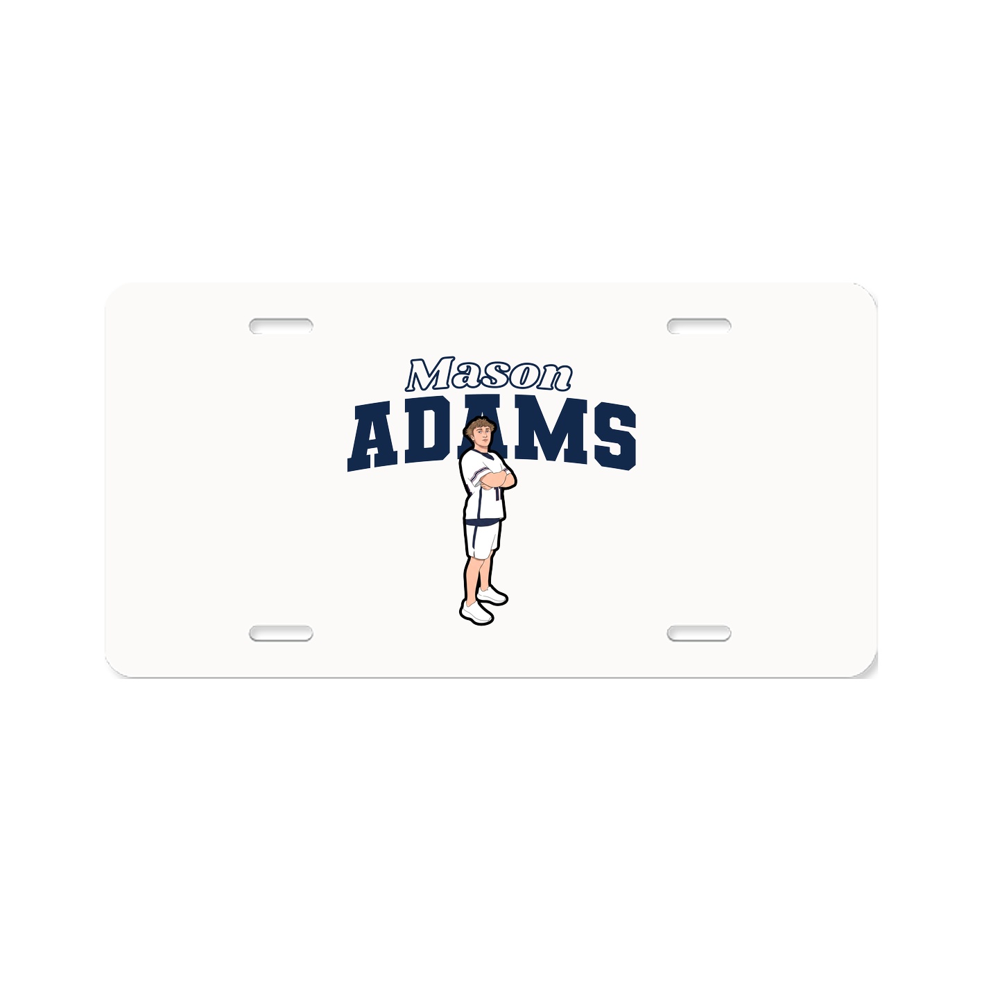 License Plate — Name Arch in Classic