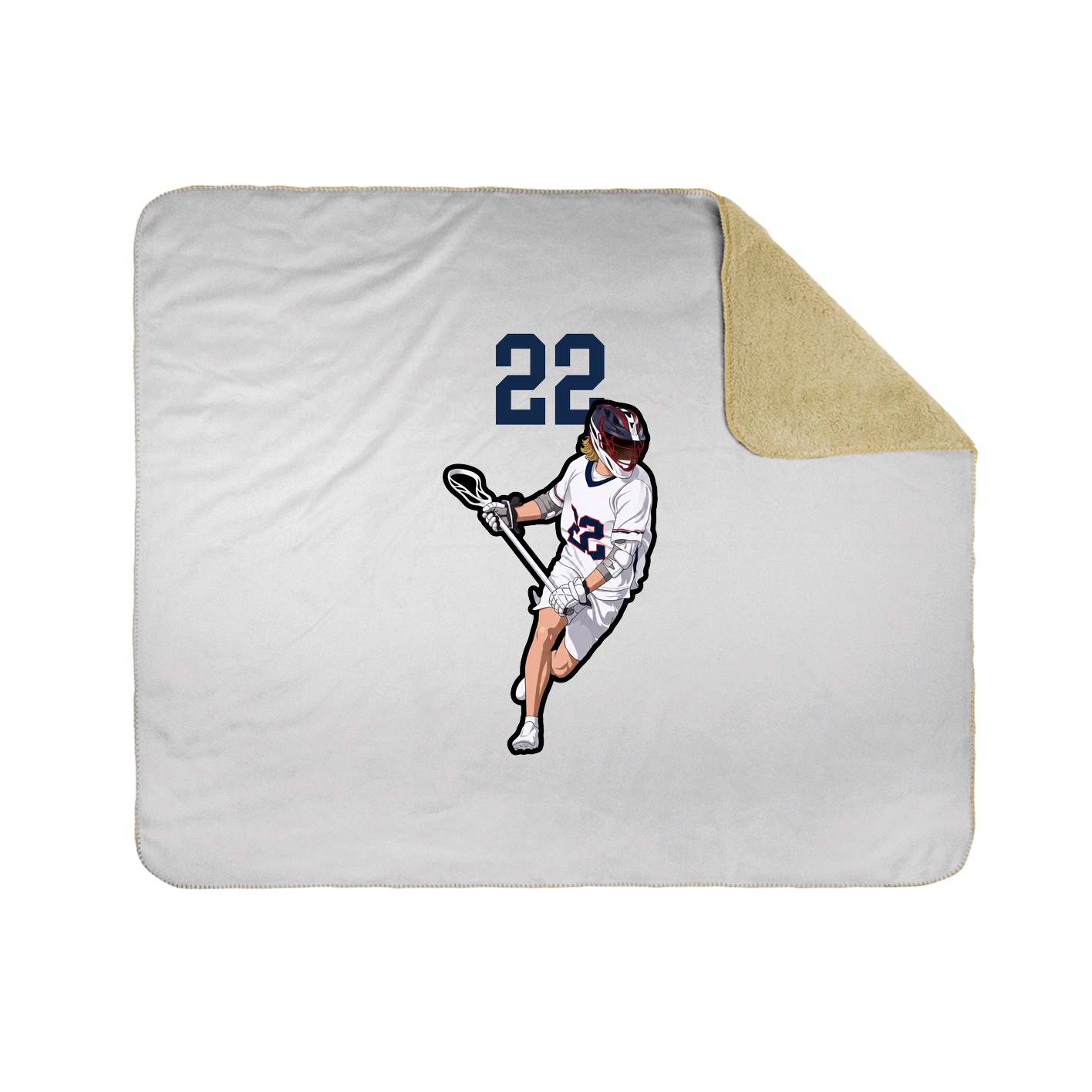Throw Blanket — Number Top in White