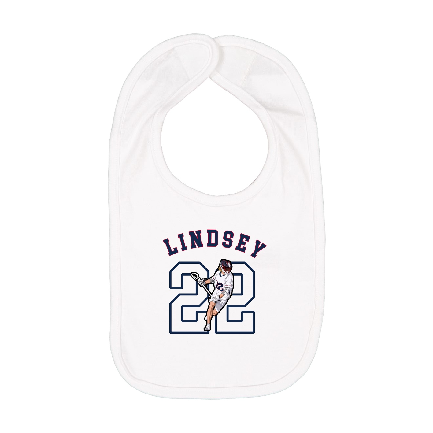 Infant Bib — Shirsey Arch in White