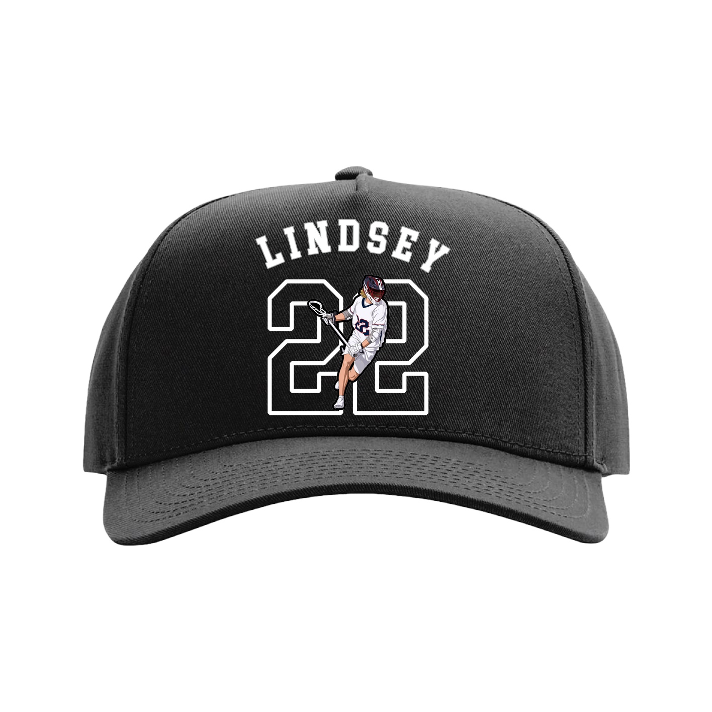 Full Fabric Five-Panel Champ Cap — Shirsey Arch in Black