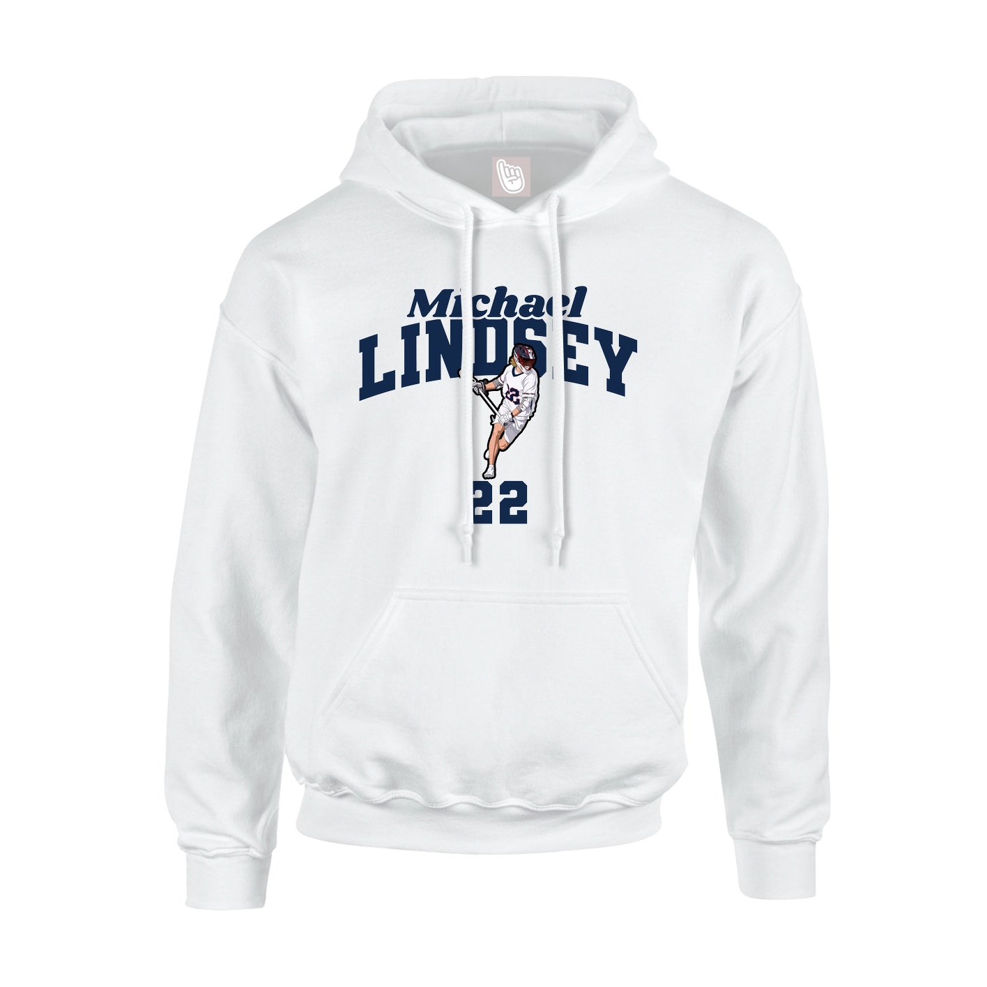 Youth Hoodie — Signature Arch in White
