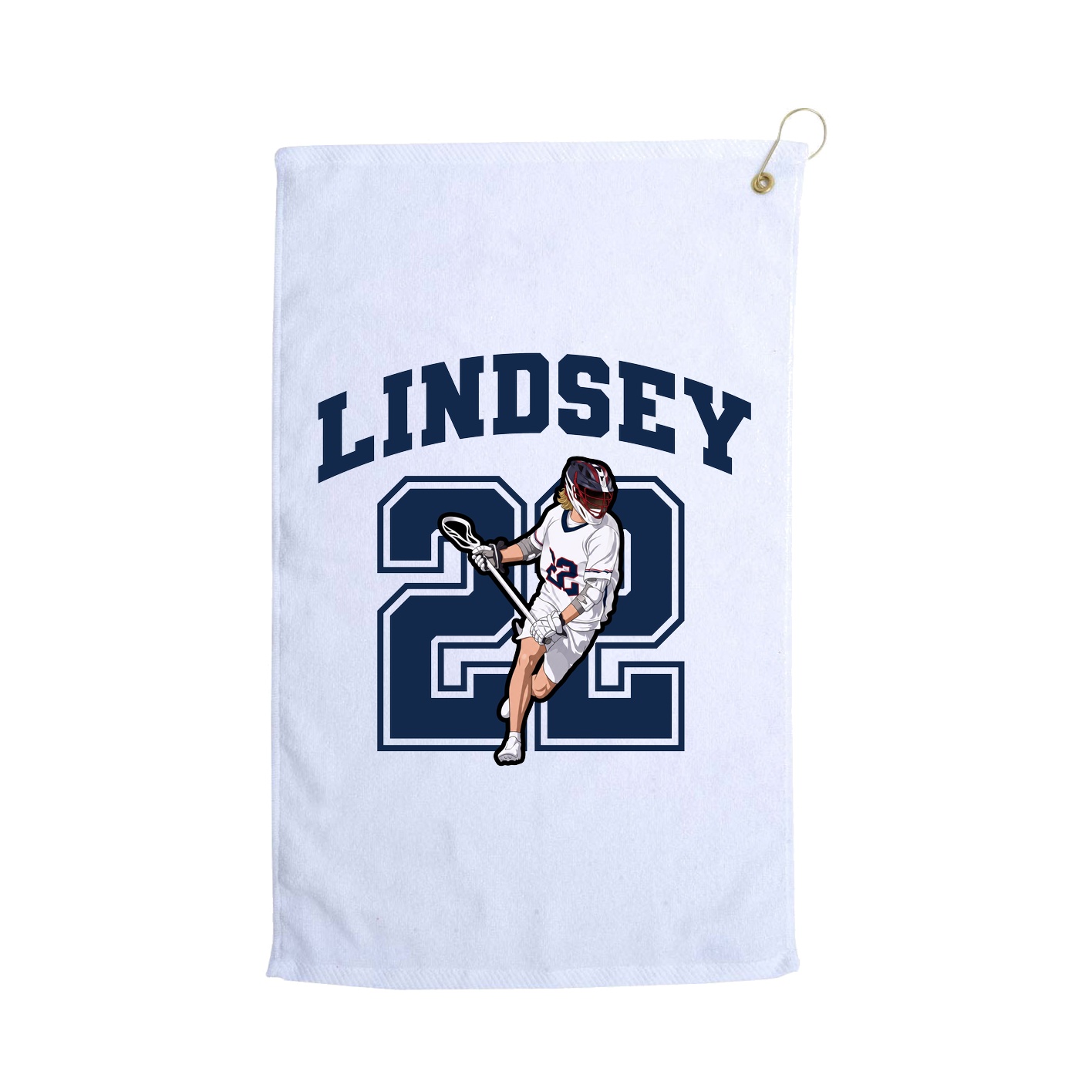 Golf Towel — Number in White