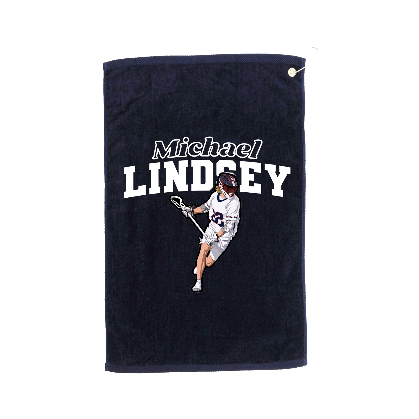 Golf Towel — Name Arch in Navy