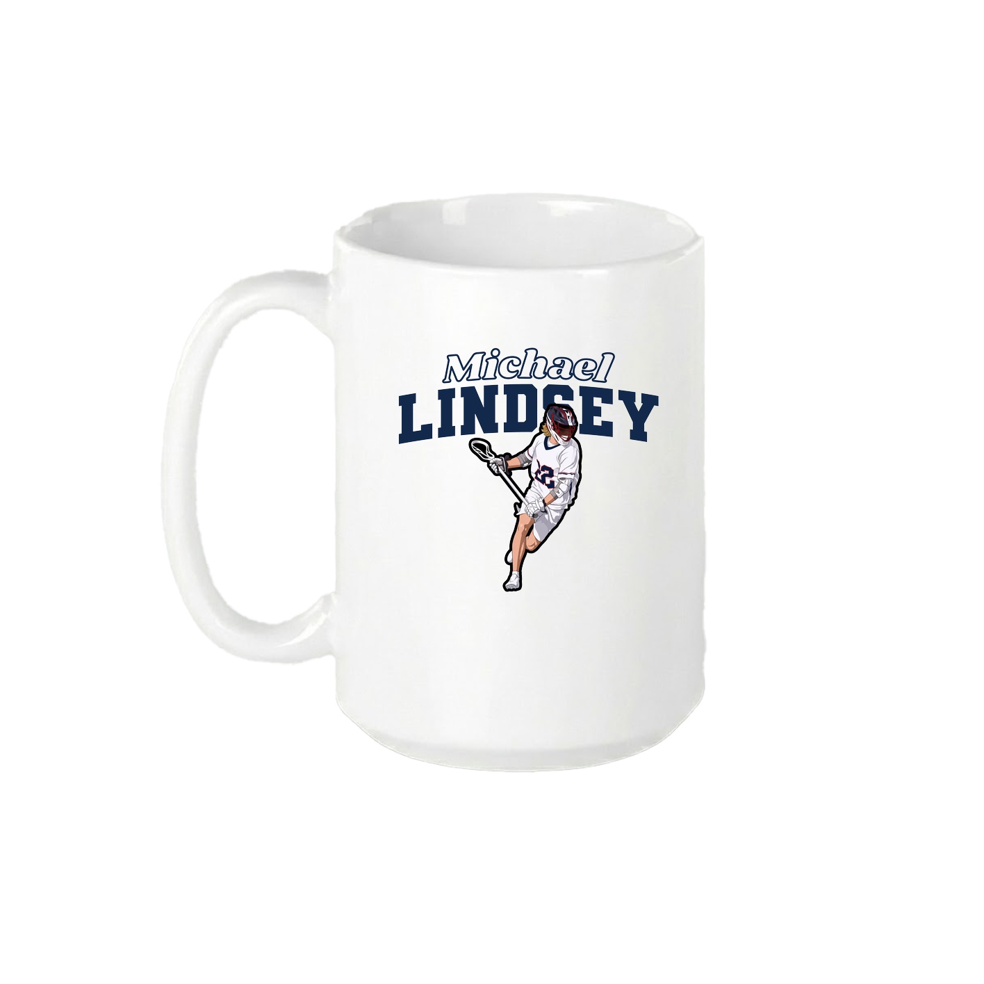 15oz Coffee Mug — Name Arch in White