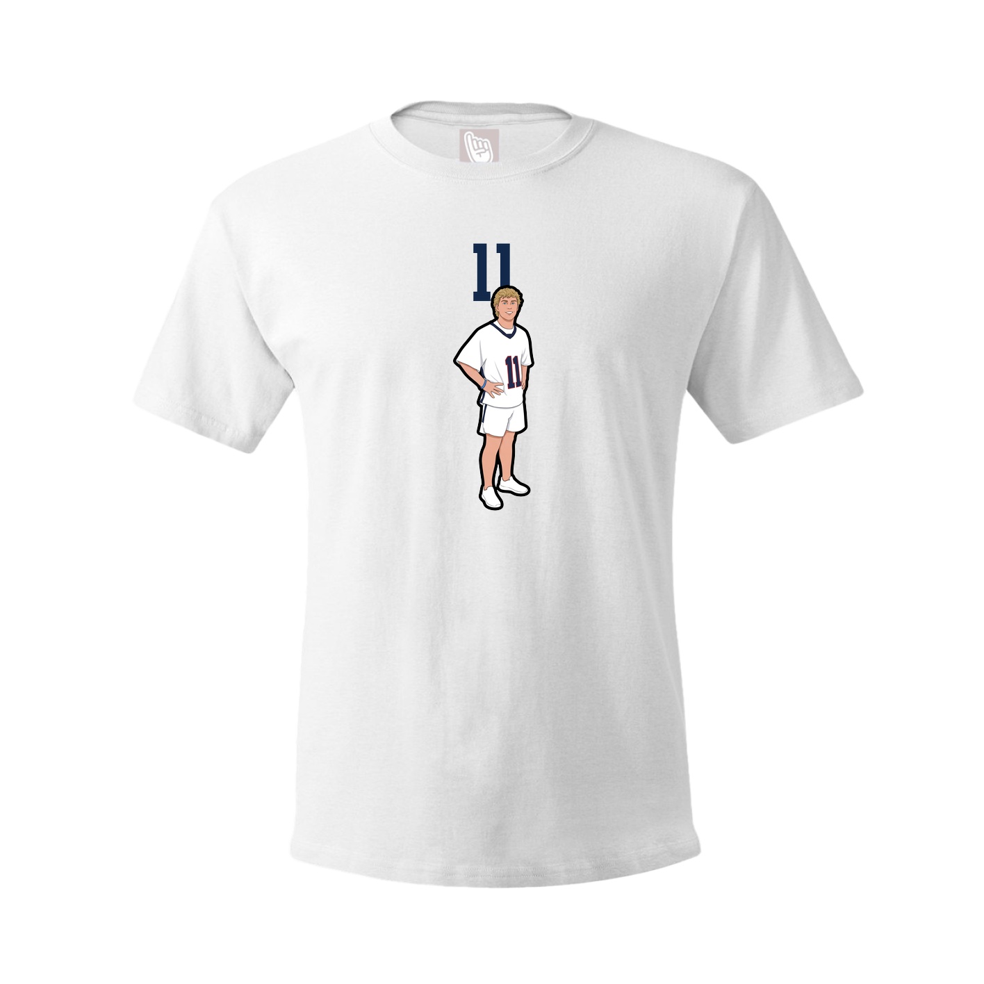 Youth Tee — Number Top in White