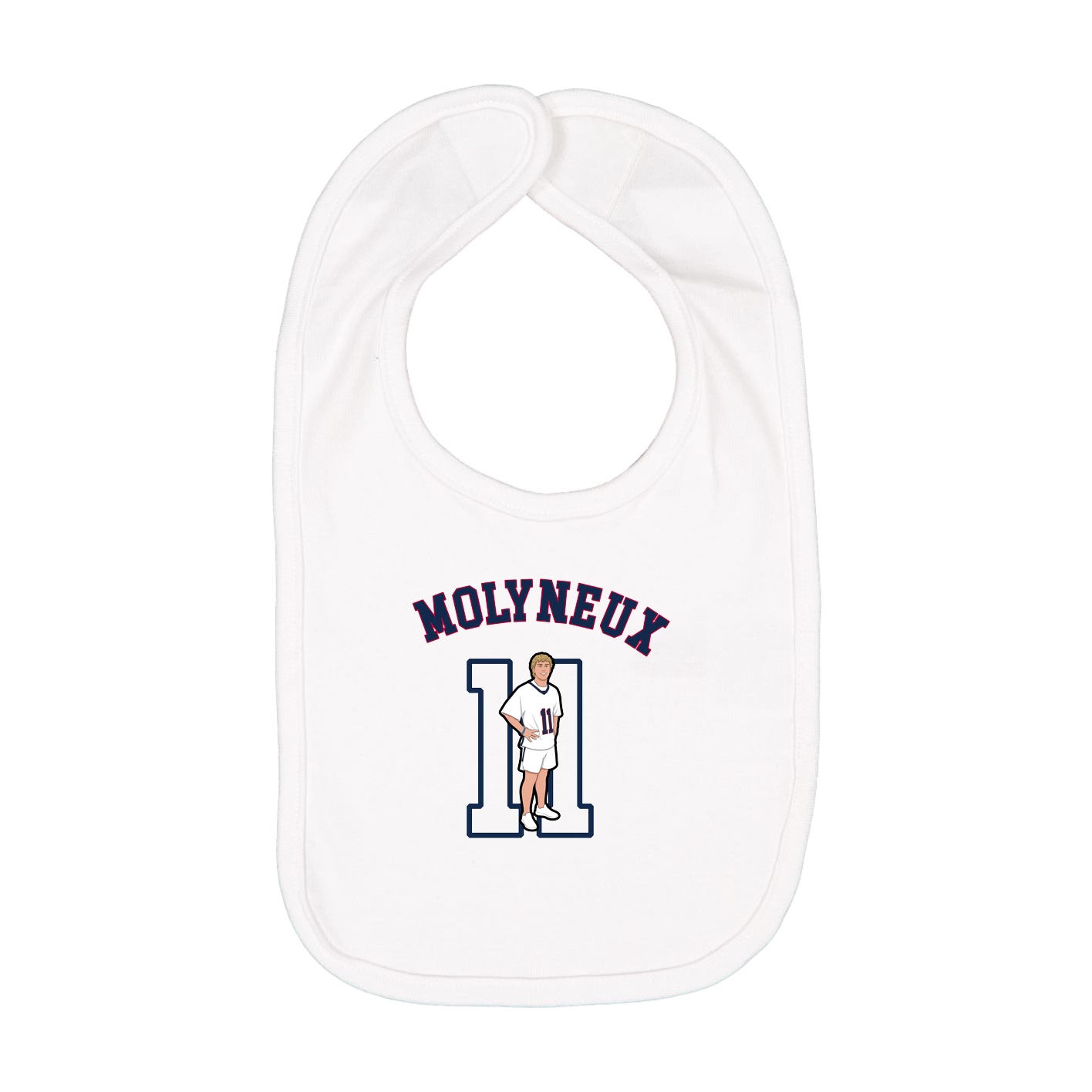 Infant Bib — Shirsey Arch in White
