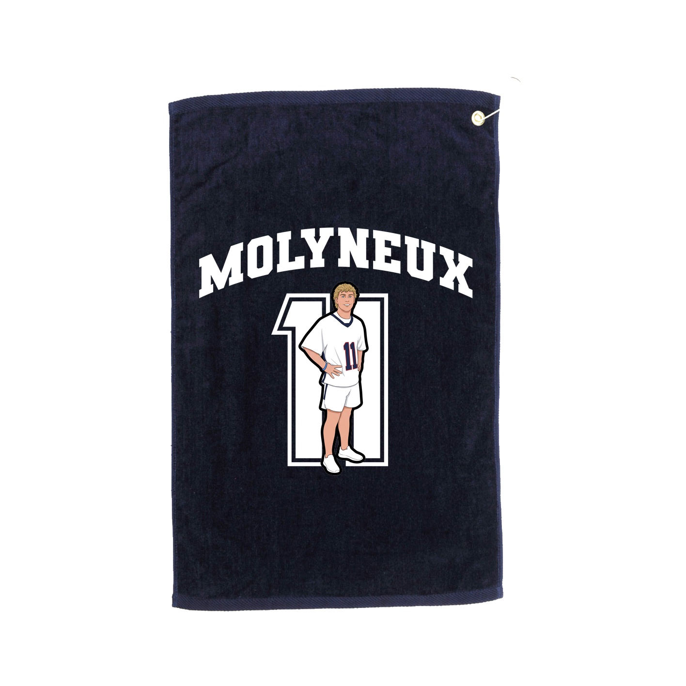 Golf Towel — Number in Navy