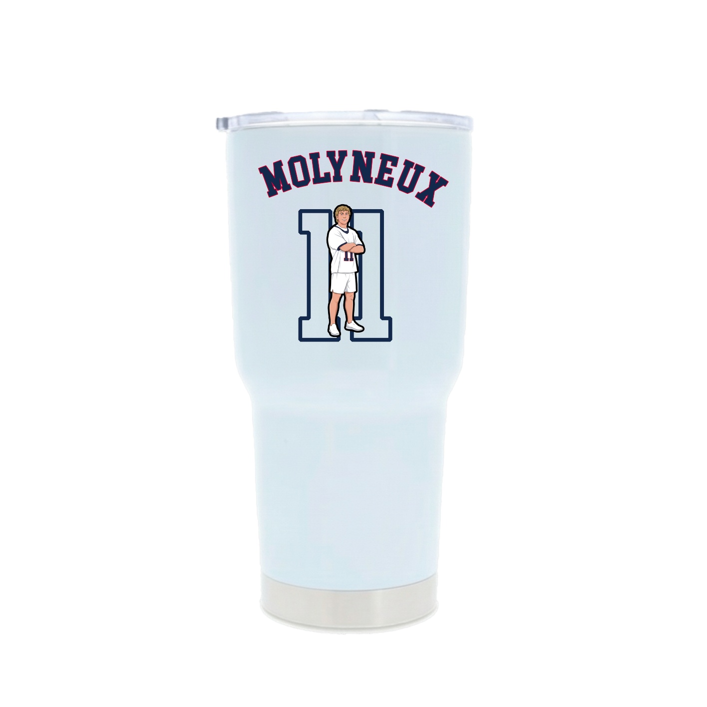 30oz Stainless Steel Tumbler — Shirsey Arch in White
